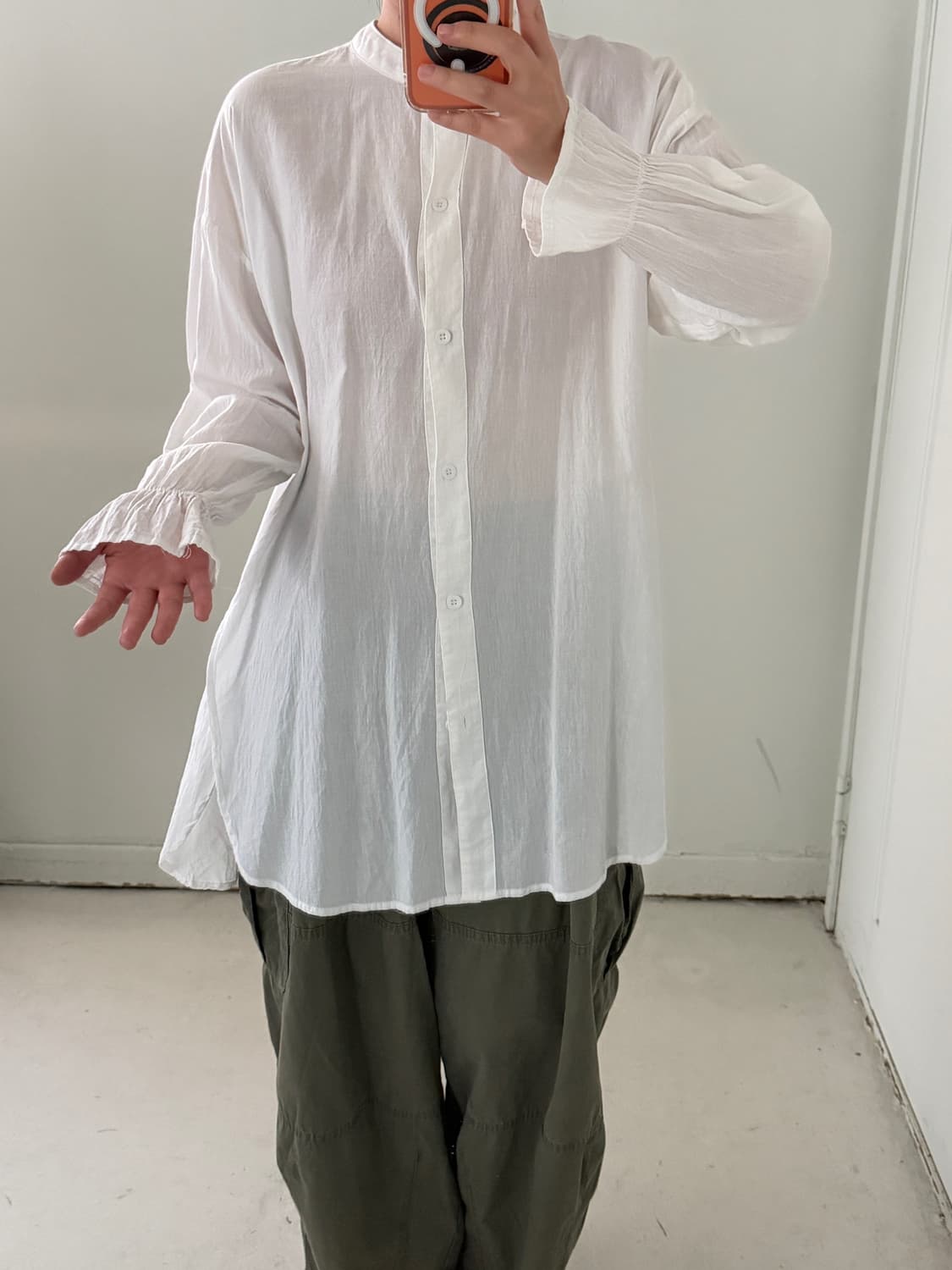 일본빈티지 화이트 블라우스 셔츠 상품이미지1