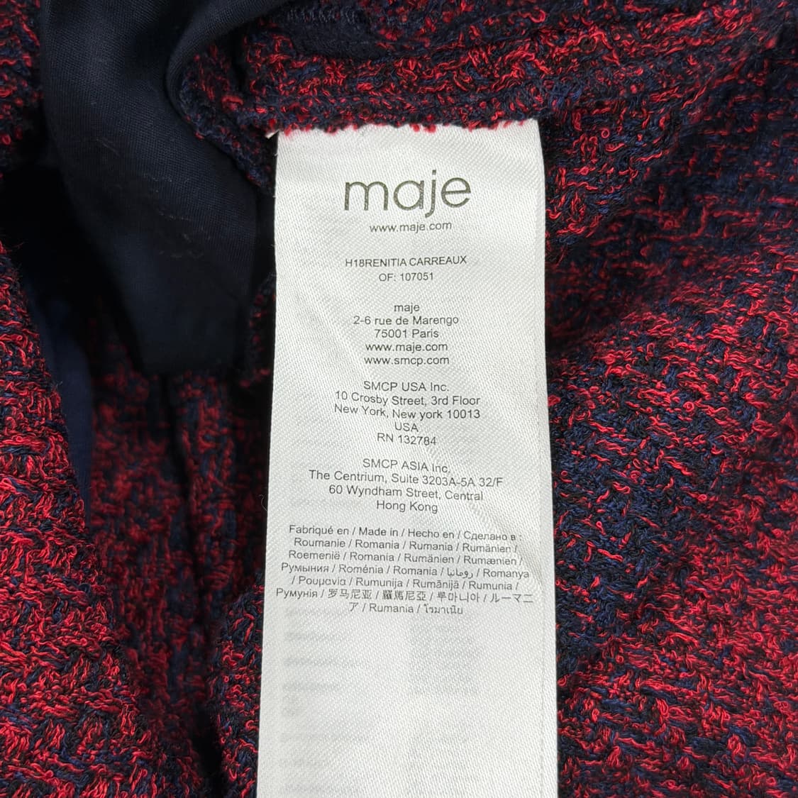 마쥬 긴팔 원피스 레드 2 상품이미지4