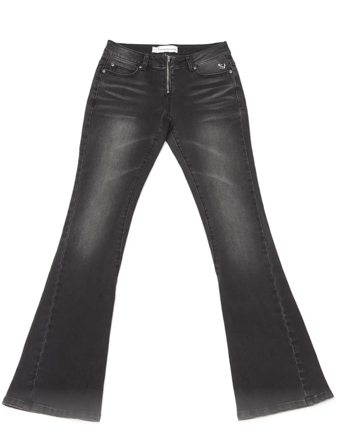 스키즘인듀싱 CROSS BACK FLARE JEANS 블랙 M/S 상품이미지2