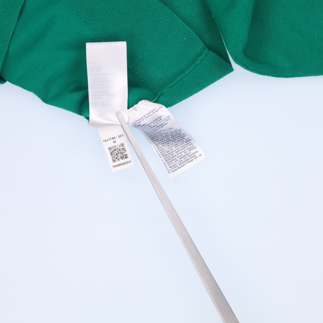 M 타미힐피거 라운드 코튼 얇은 니트 그린 4176 상품이미지7