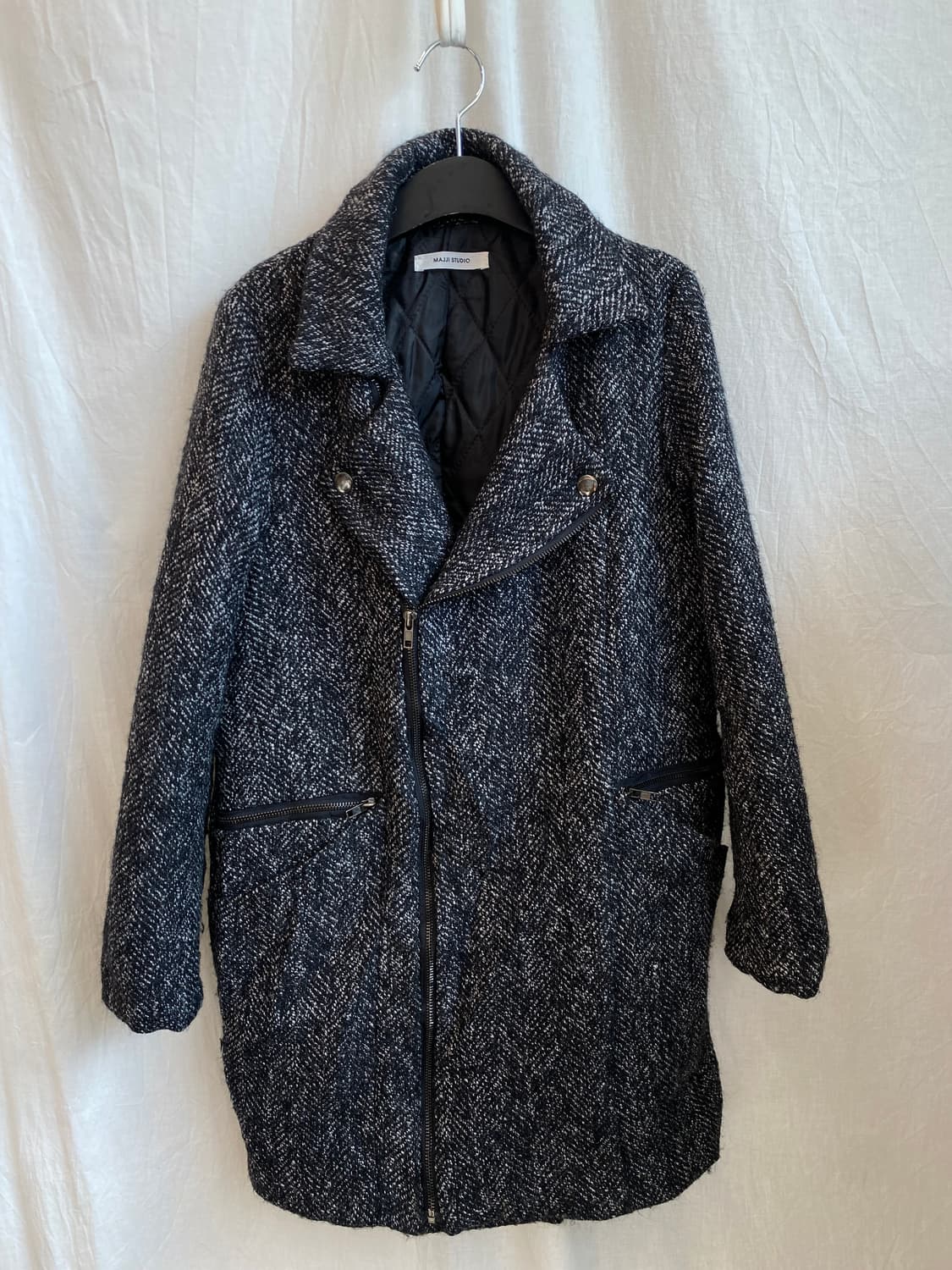 MAJJI STUDIO 트위드 지퍼 코트(M) 상품이미지3
