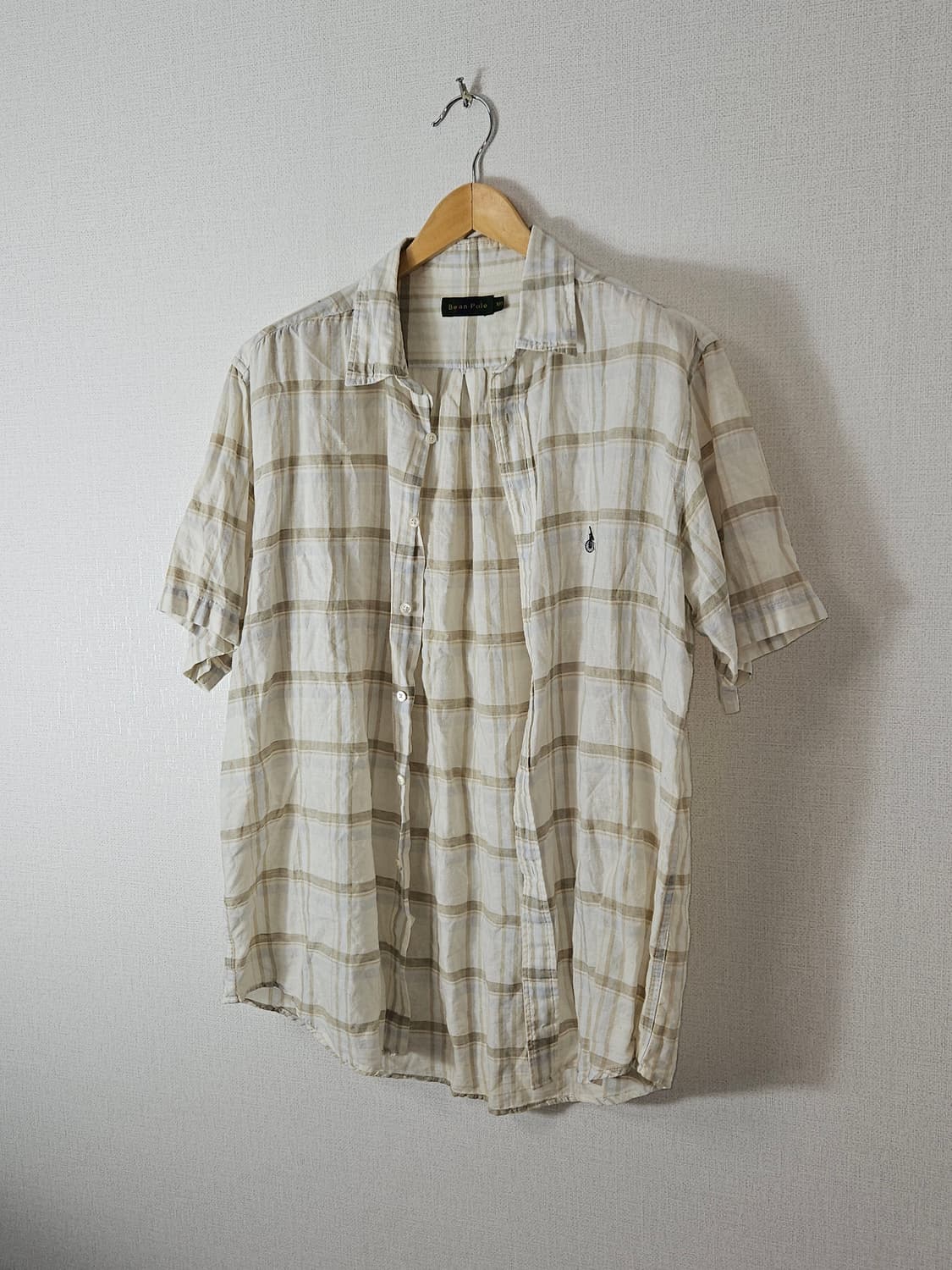 빈폴 클래식 린넨 마 반팔셔츠 체크 105 상품이미지1