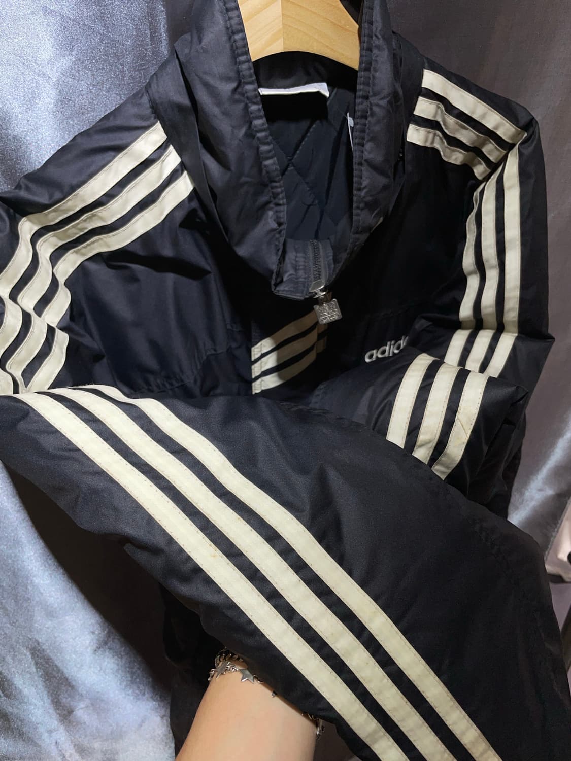 L 아디다스 올드스쿨 파이어버드 빅로고 삼선 자켓 상품이미지7