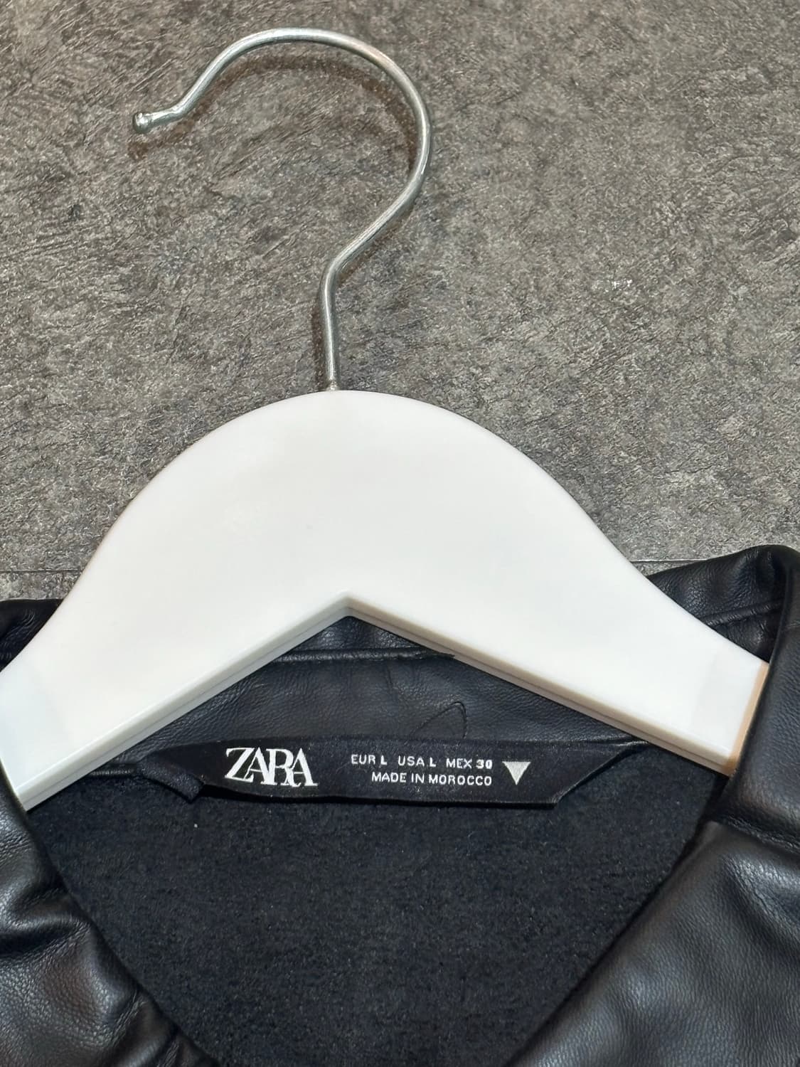 자라 여성 크롭 레더자켓 L사이즈 상품이미지4