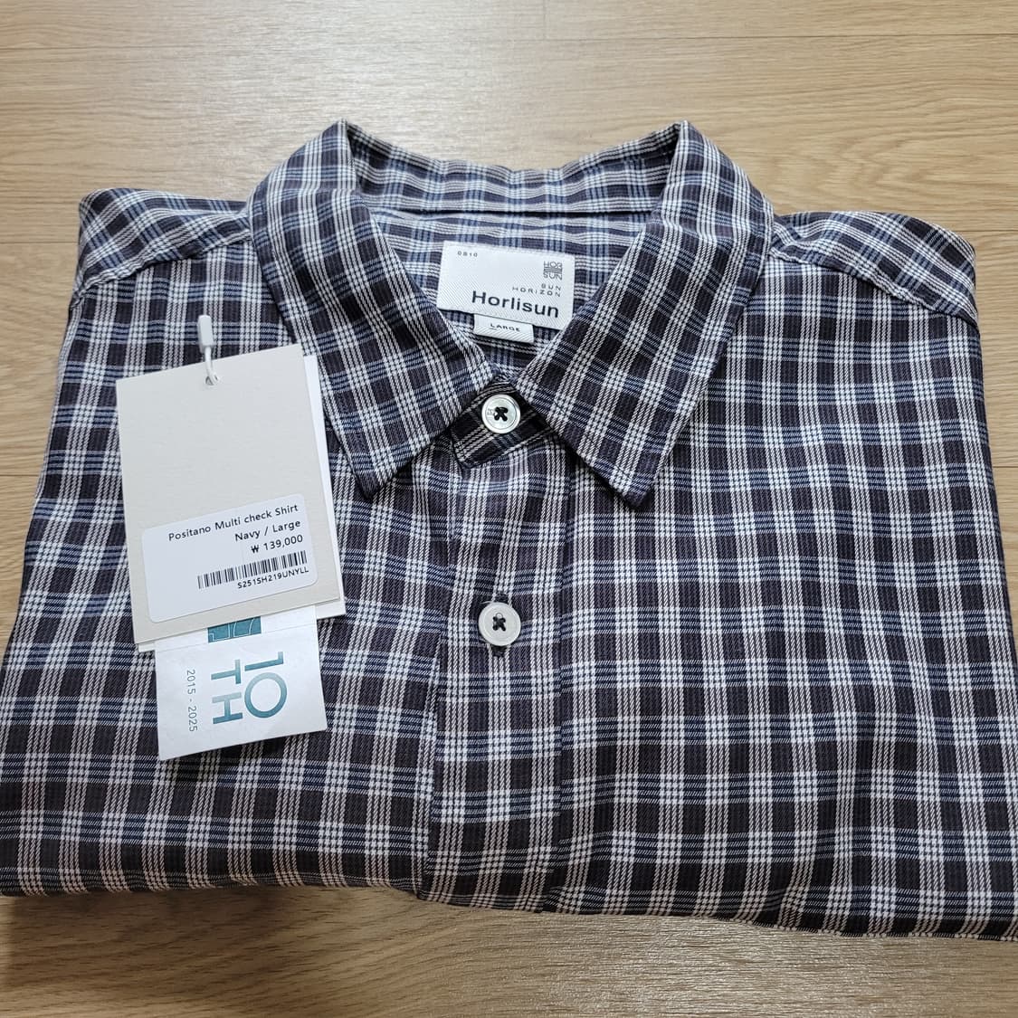 홀리선 포지타노 멀티체크셔츠 네이비 L 상품이미지2