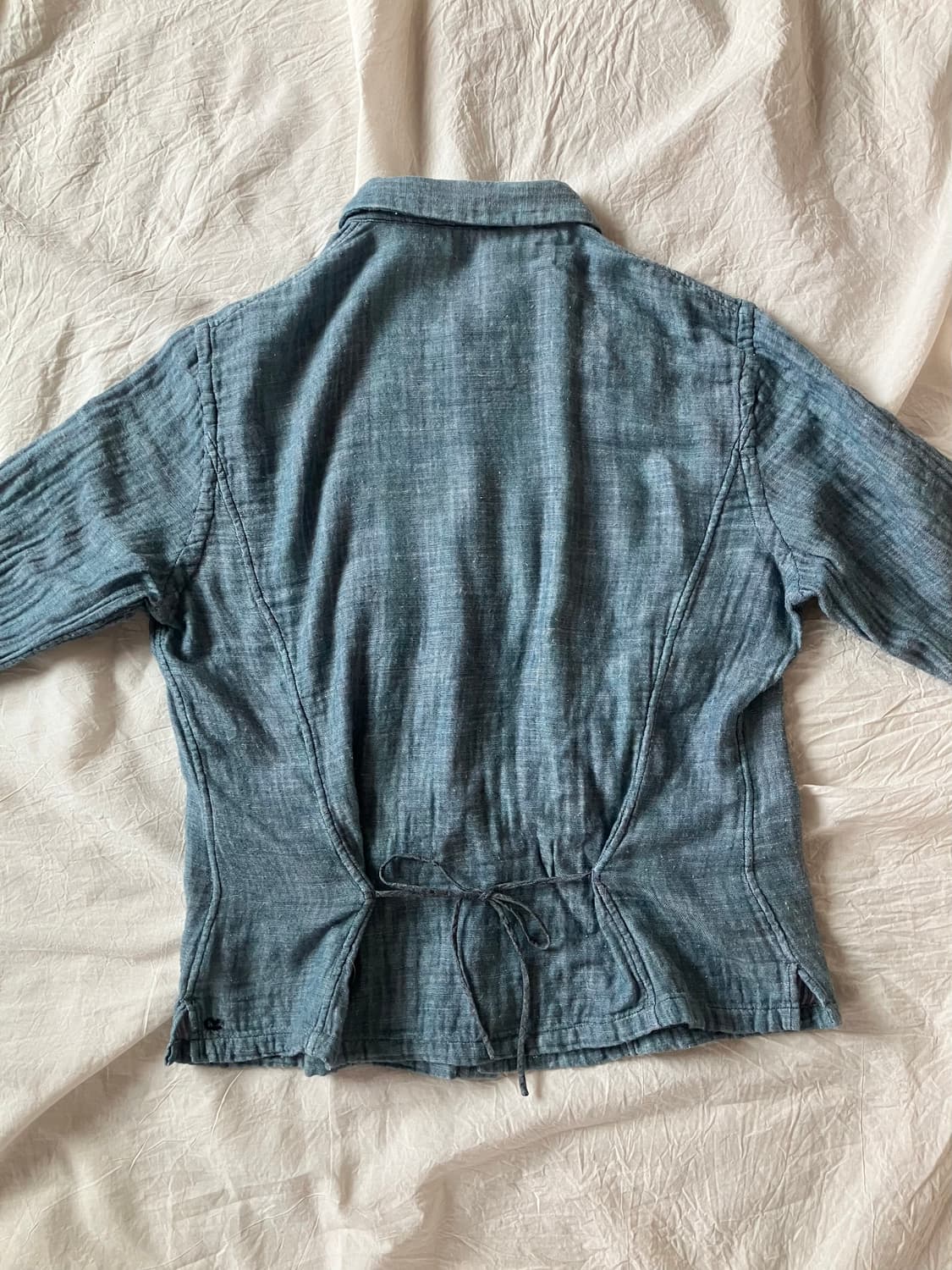 R2 블루 면 셔츠 상품이미지3