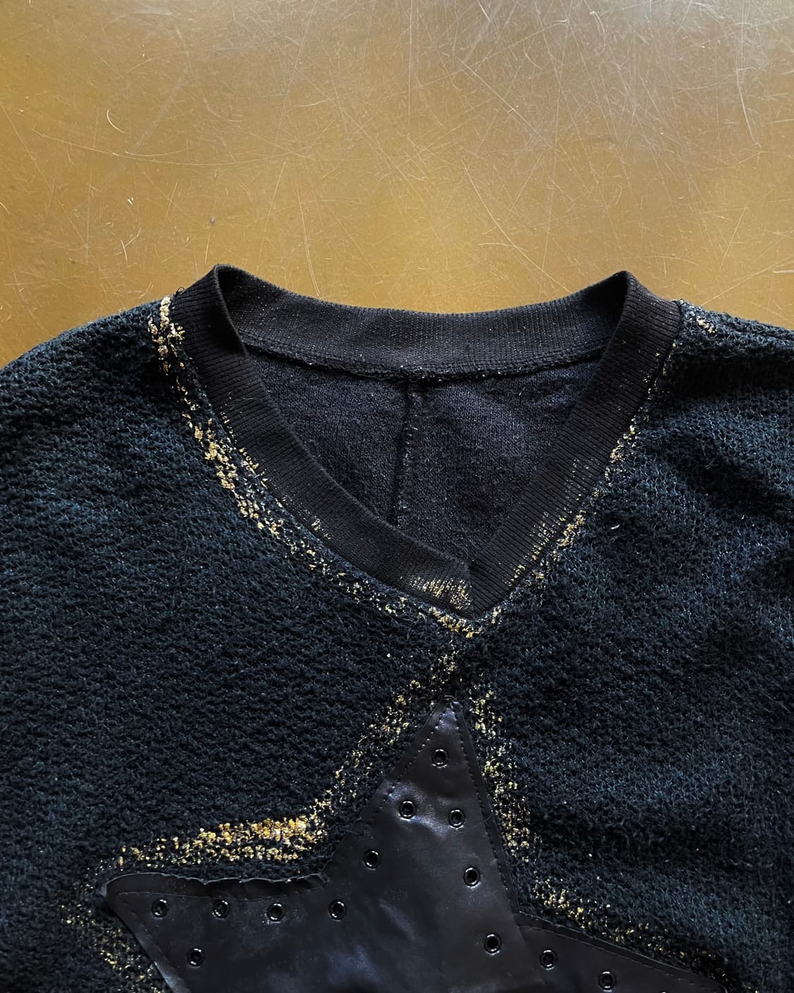 Jpn Vintage Star Patchwork V-Neck Knit 상품이미지4