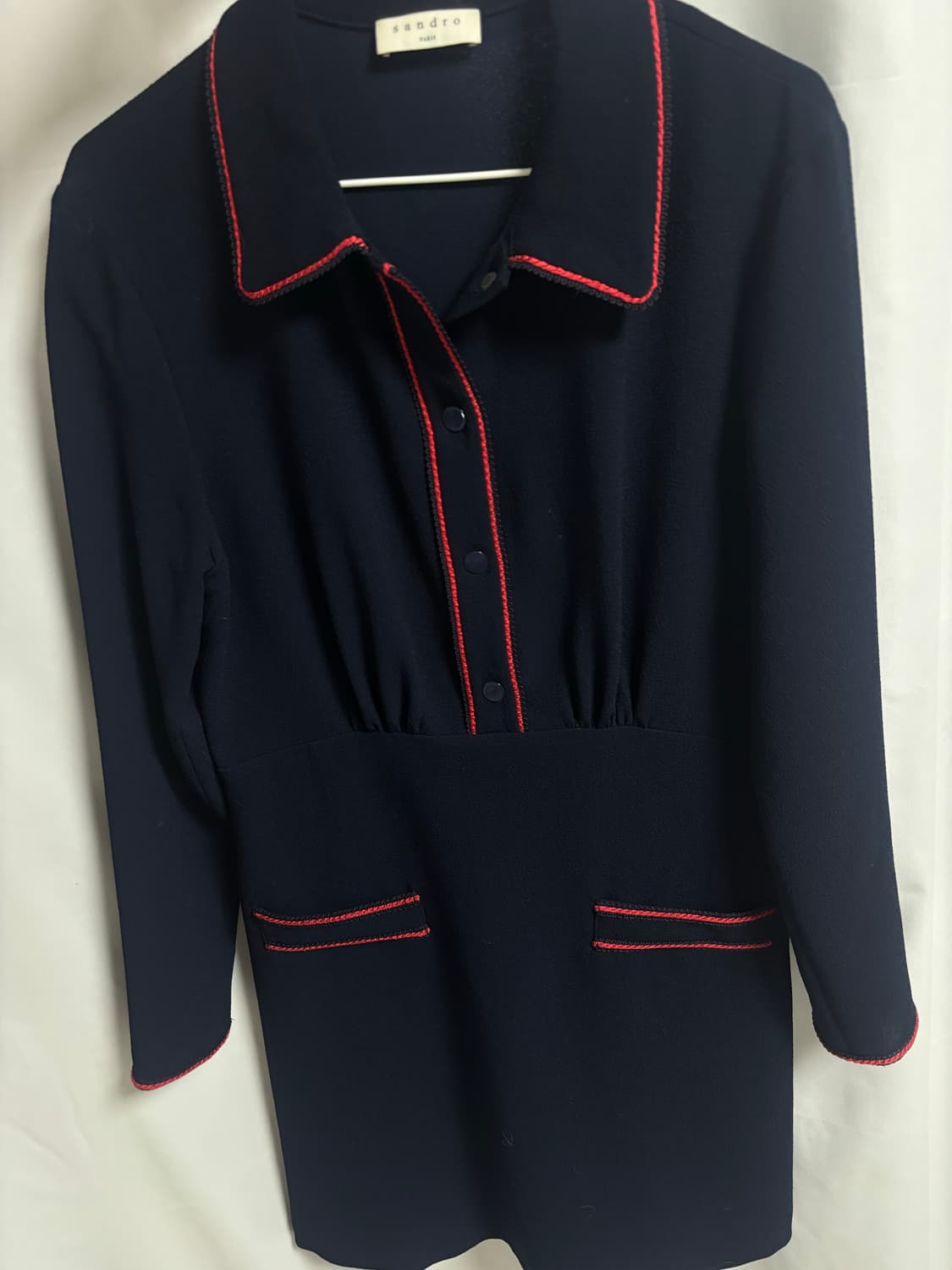 산드로 미디 스티치 원피스 상품이미지1