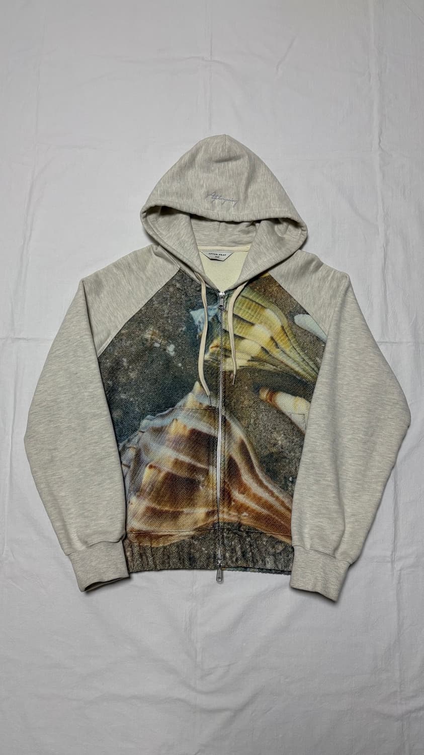 풀 프린트 패널 후디 집업 멜란지그레이 S 상품이미지1