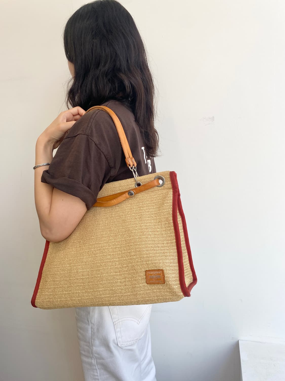포터 걸 Marche Straw 토트백 상품이미지2