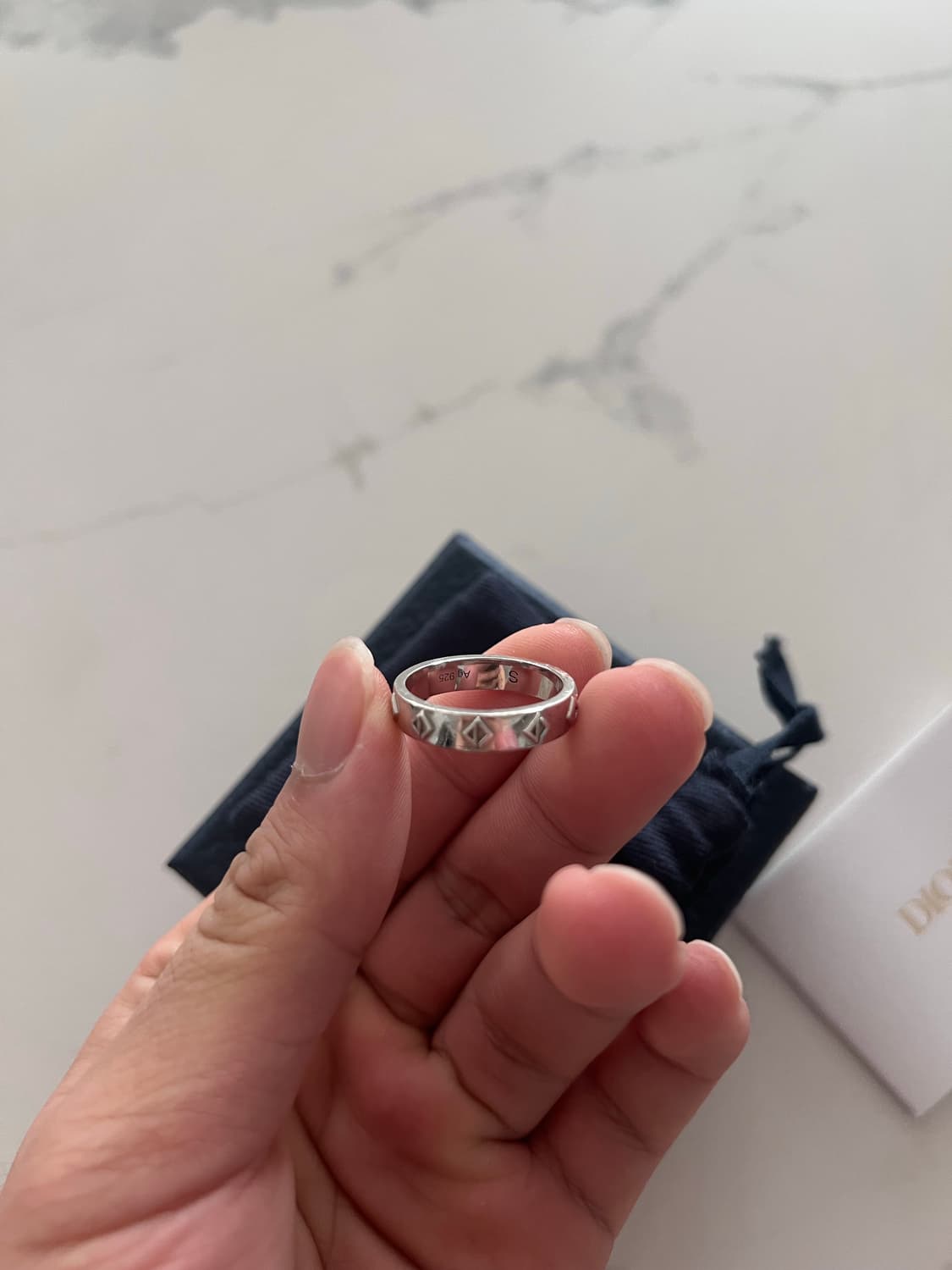 풀구성]디올 다이아몬드 반지 S 상품이미지5