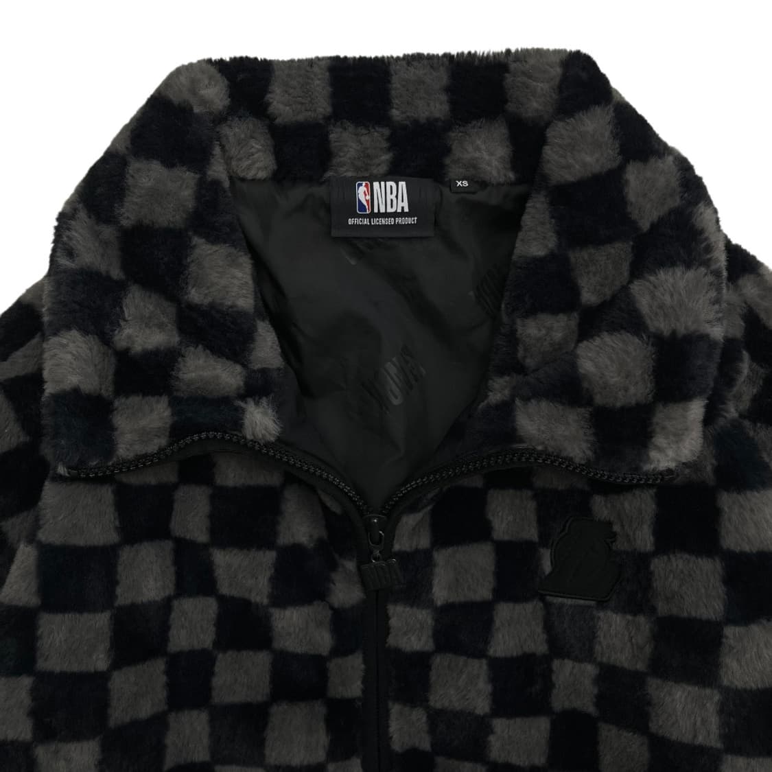 NBA 차콜 체커보드 후리스 집업 XS 상품이미지5