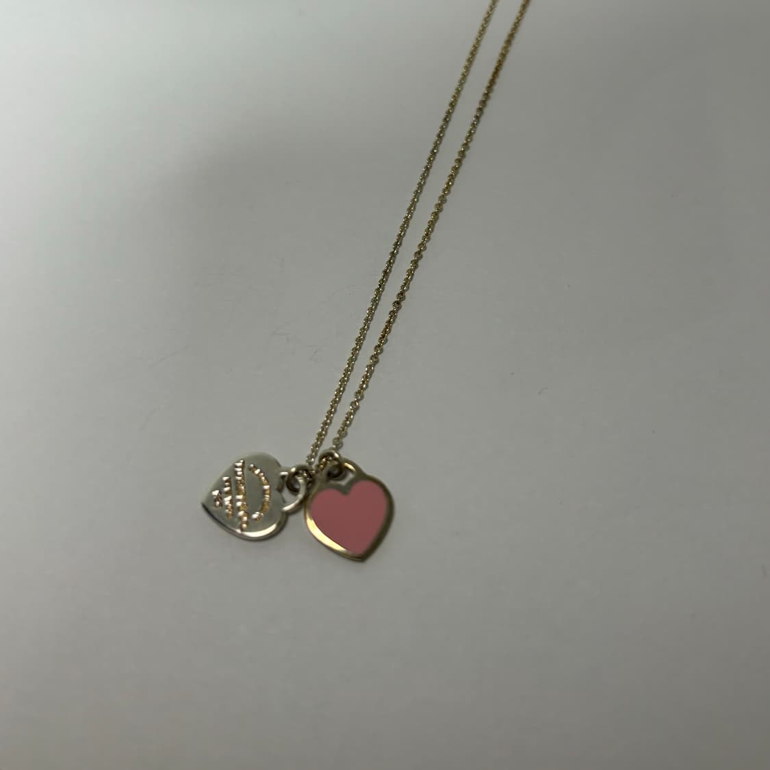 티파니앤코 핑크 더블하트 팬던트 목걸이 새제품 상품이미지4