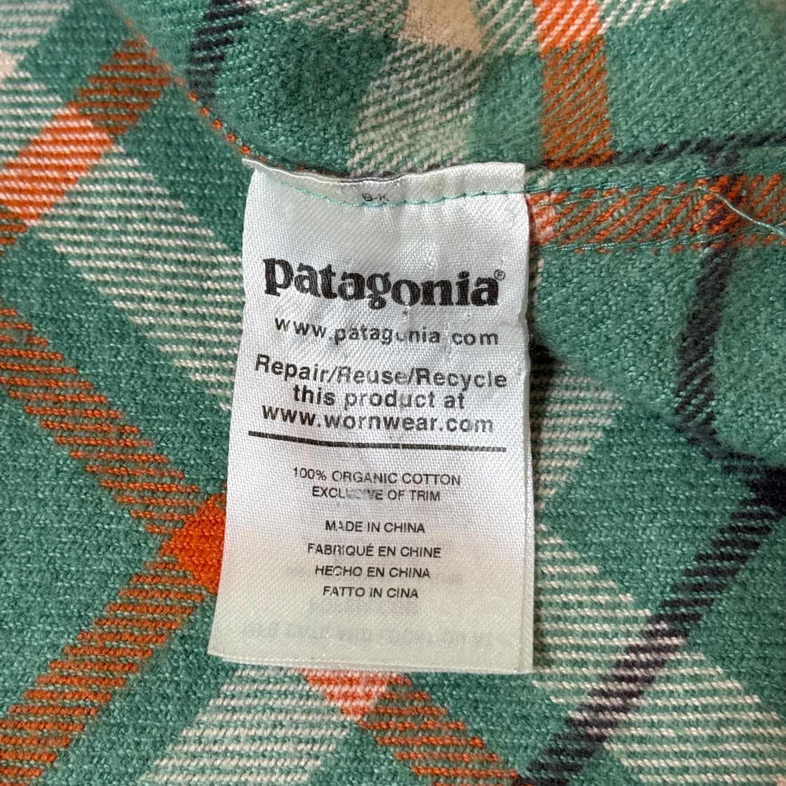 파타고니아 정품 체크 셔츠 남성용 M 상품이미지8