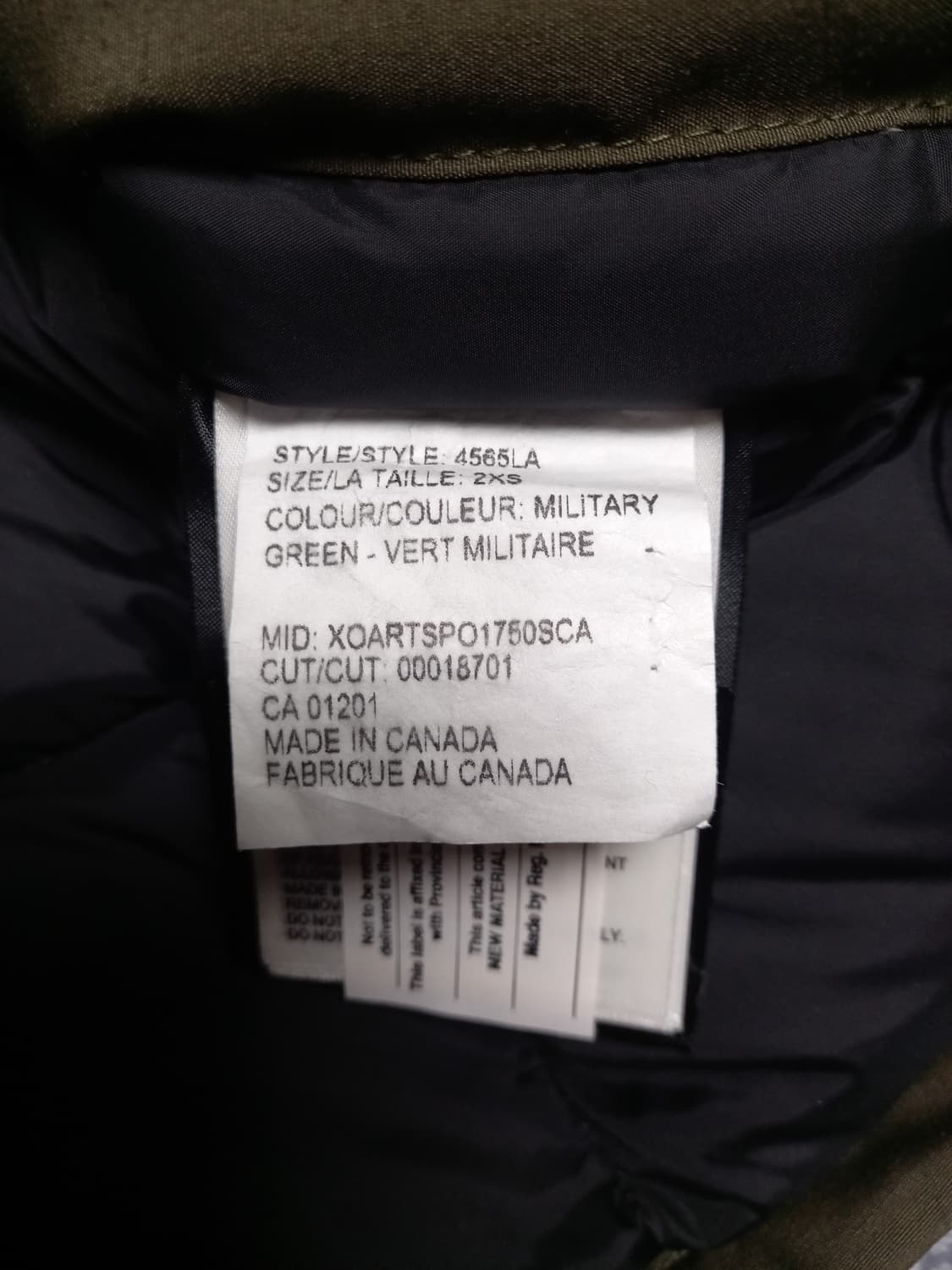 캐나다구스 퓨전 여성 파카패딩  카키 xxs 상품이미지6