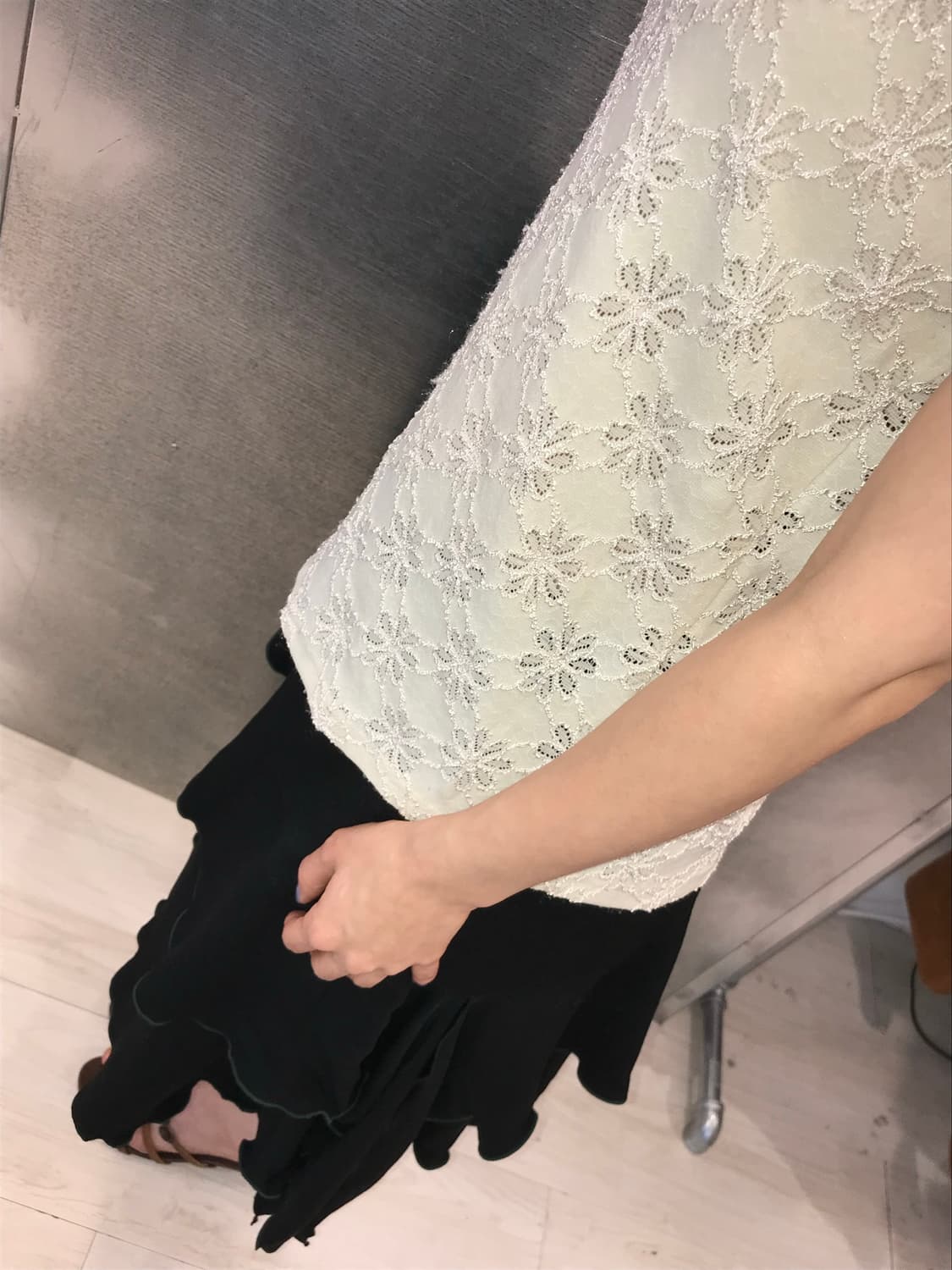 Camellia 꽃무늬 레이스 나시  상품이미지3