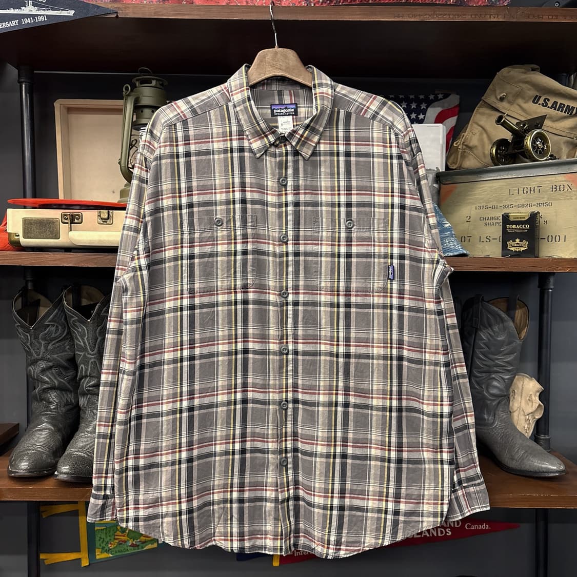 파타고니아 오가닉 피마코튼 멀티 플래드체크 워크셔츠 N868 상품이미지1