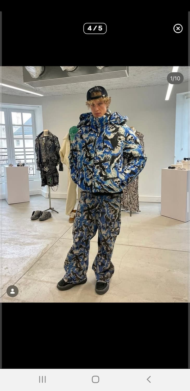 ERL 스컬 카모 카고팬츠 XL 상품이미지6