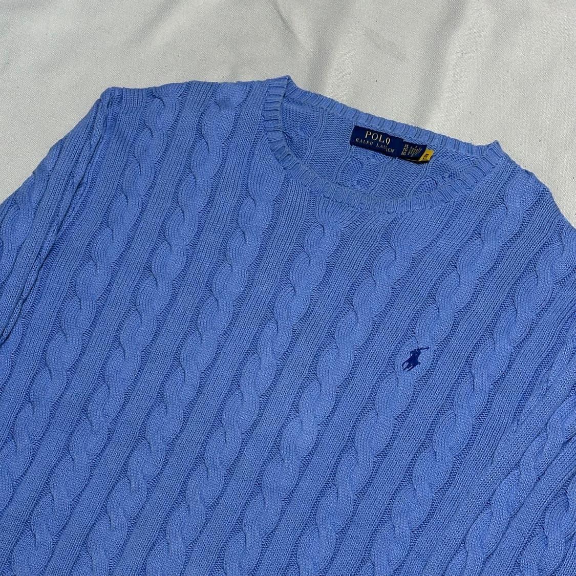 XL 폴로랄프로렌 코튼 라운드넥 케이블 니트 상품이미지1