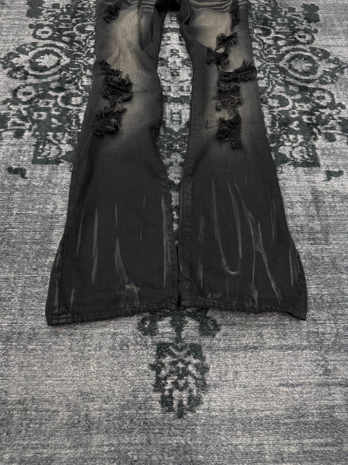 No id hard crashed black washing denim p 상품이미지5