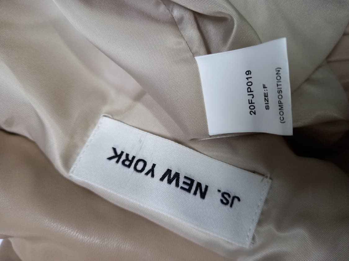 새 JS NEWYORK 페이크 레더 숏 패딩 F 33-66 상품이미지9