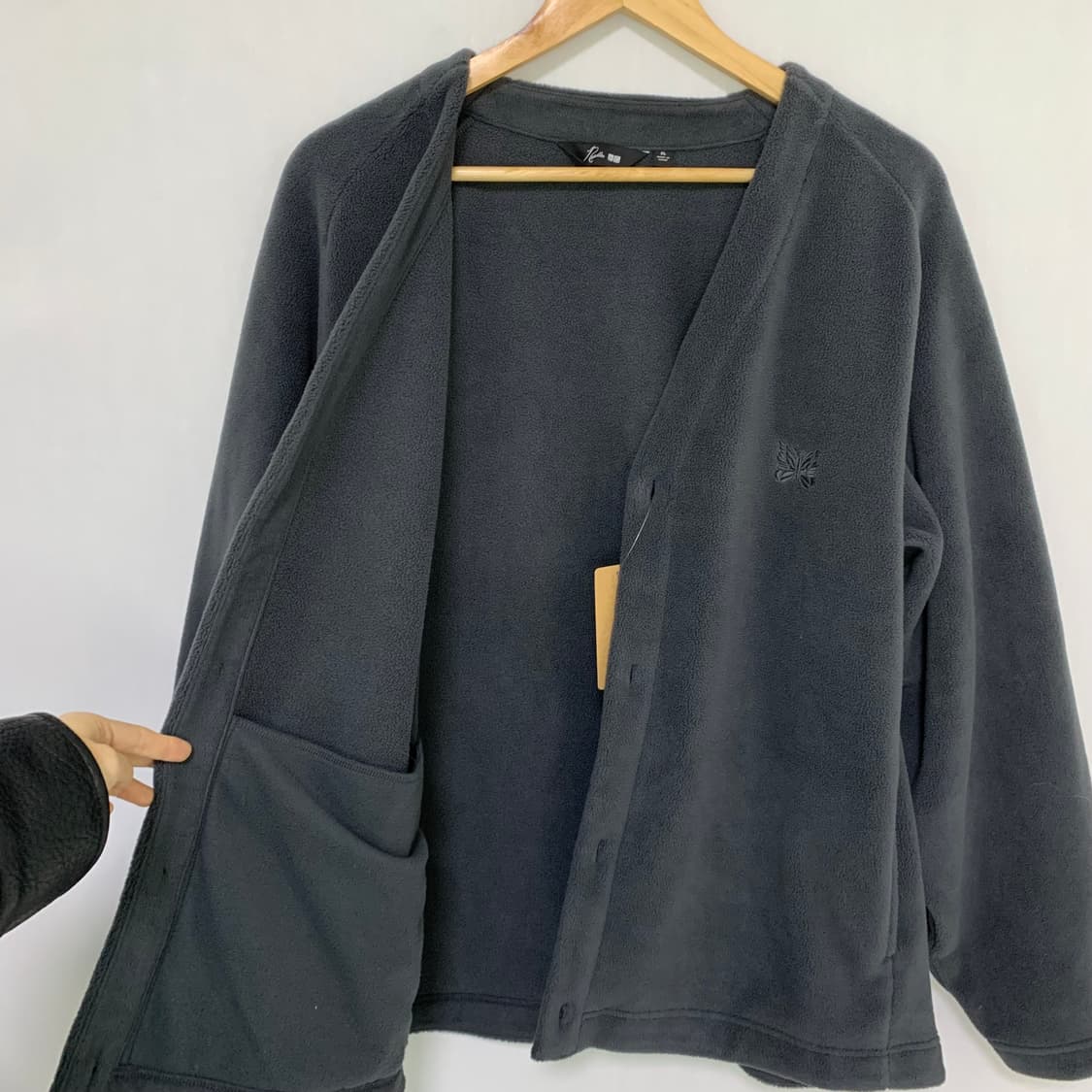 유니클로X니들스 플리스 가디건 차콜 XL 빈티지 후리스 상품이미지6