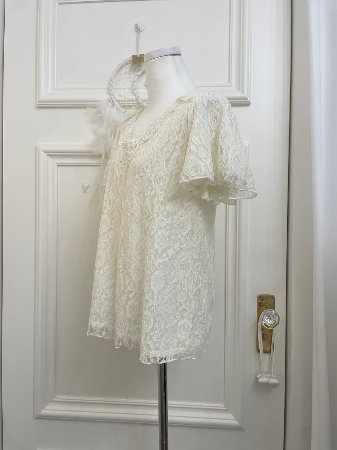 AXES FEMME ivory lace blouse(size-M 상품이미지2