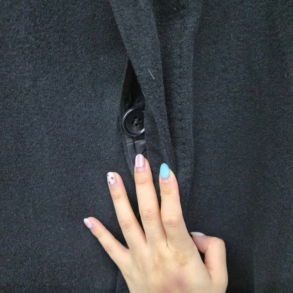 캐시미어 100% 블랙 기본 코트 남여공용 M 상품이미지2