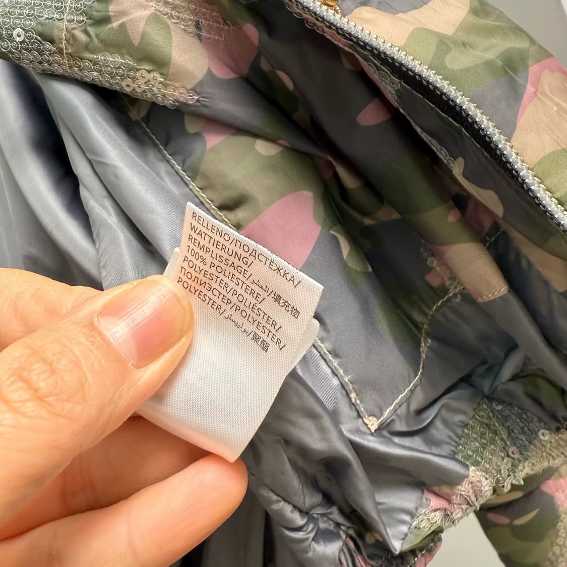 핑크 카모 패딩 자켓 상품이미지10