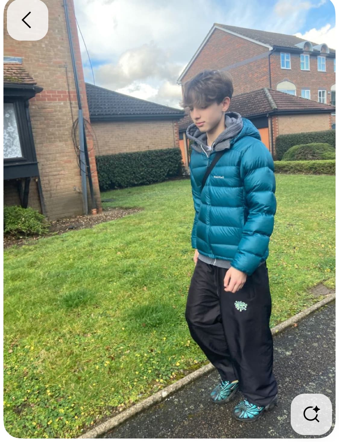 (L)몽벨 알파인 일본 빈티지 경량 다운 패딩 아쿠아블루 상품이미지1