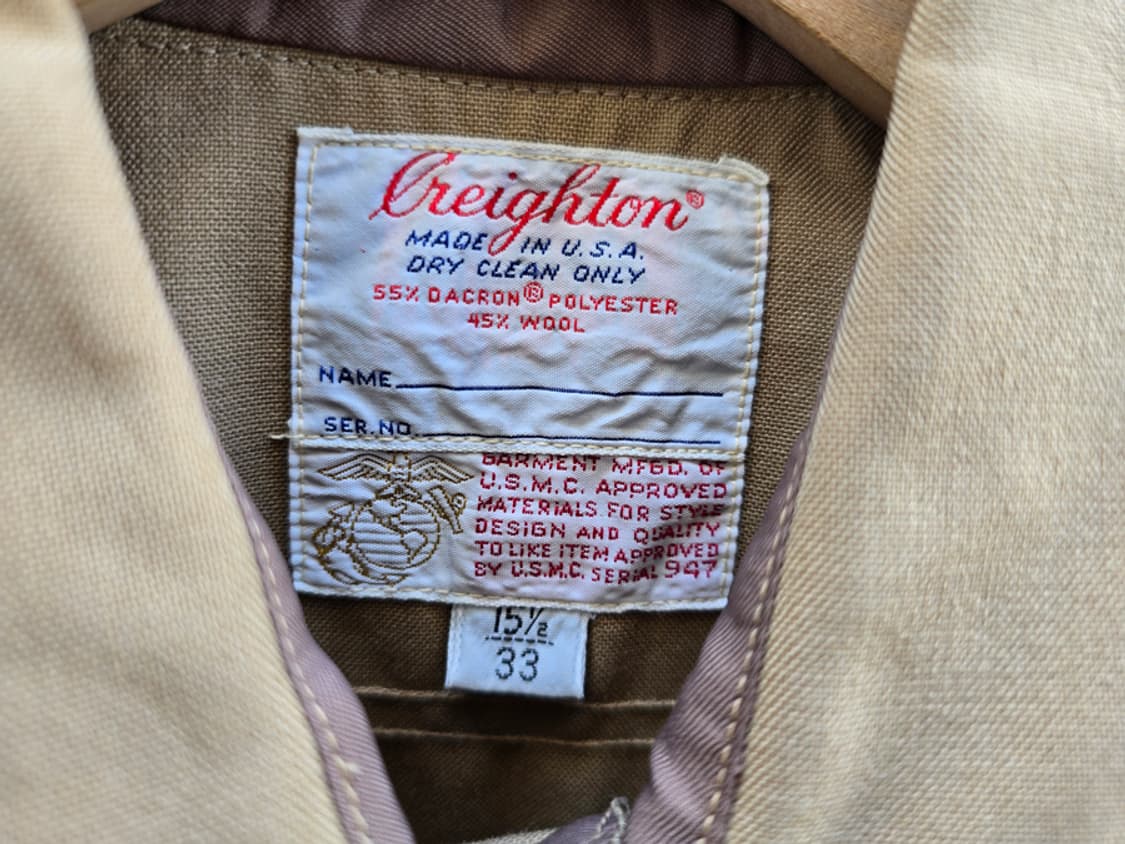 60-70s 미해병 울 셔츠 크레이튼 제조 (made in usa) 상품이미지5