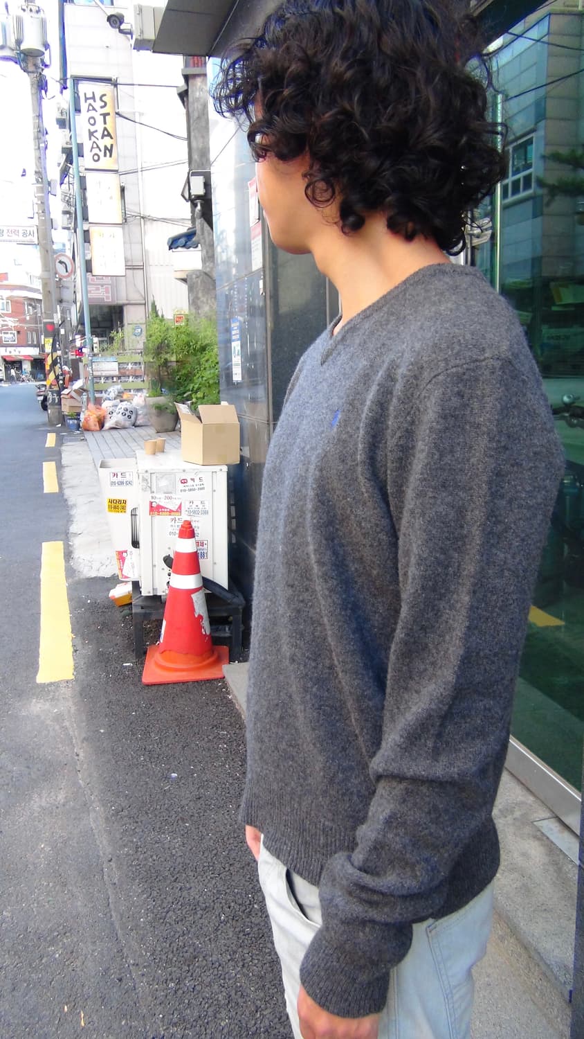 폴로 램스울 v넥 니트 xl 상품이미지4