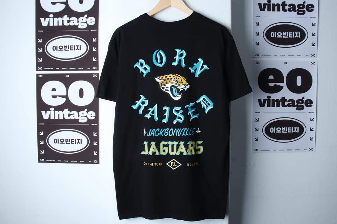 (L-XL) 본앤레이즈드 반팔 티셔츠 NFL 잭슨빌 재규어스-H33597 상품이미지6