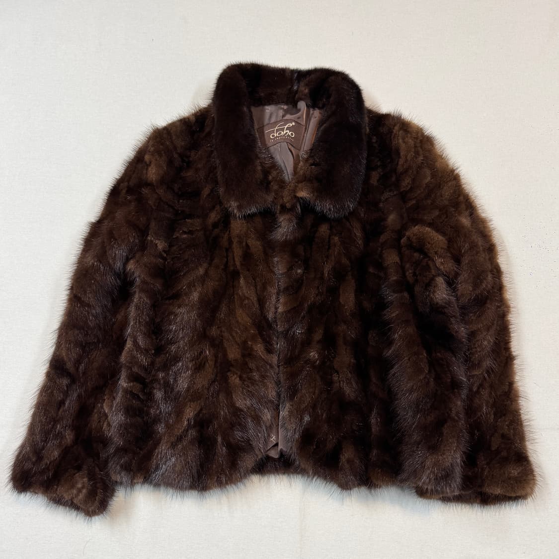 S) DOHO 브라운 밍크 숏 코트 퍼 자켓 상품이미지1
