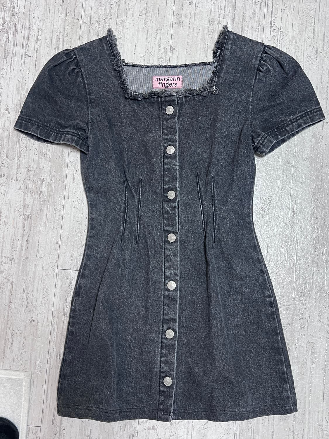 마가린핑거스 블랙 데님 원피스 상품이미지1