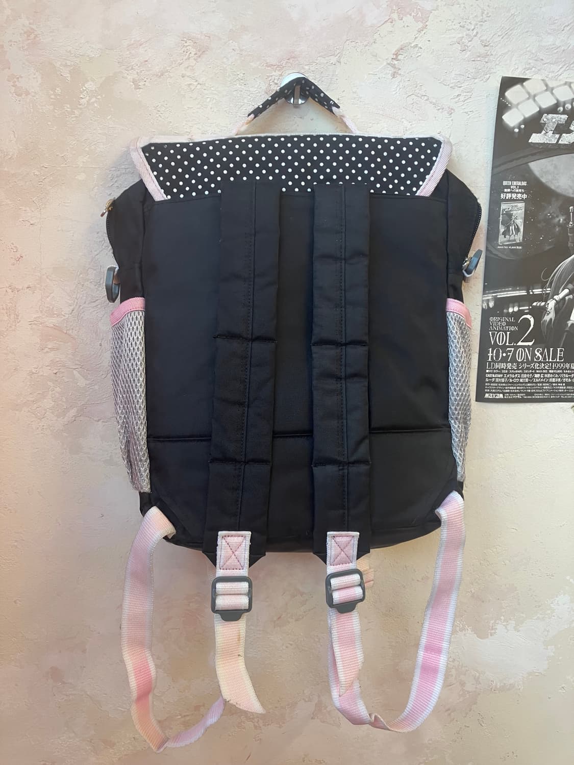 jpn 도트 러블리 스퀘어 백팩/크로스백 (2ways) 상품이미지3