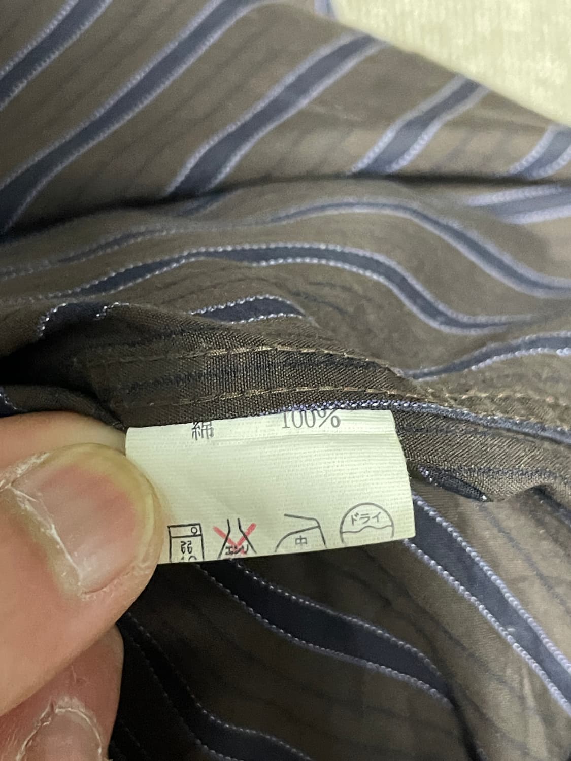Grigio Fumo 브라운 스트라이프 버튼다운 셔츠 J02466 상품이미지6