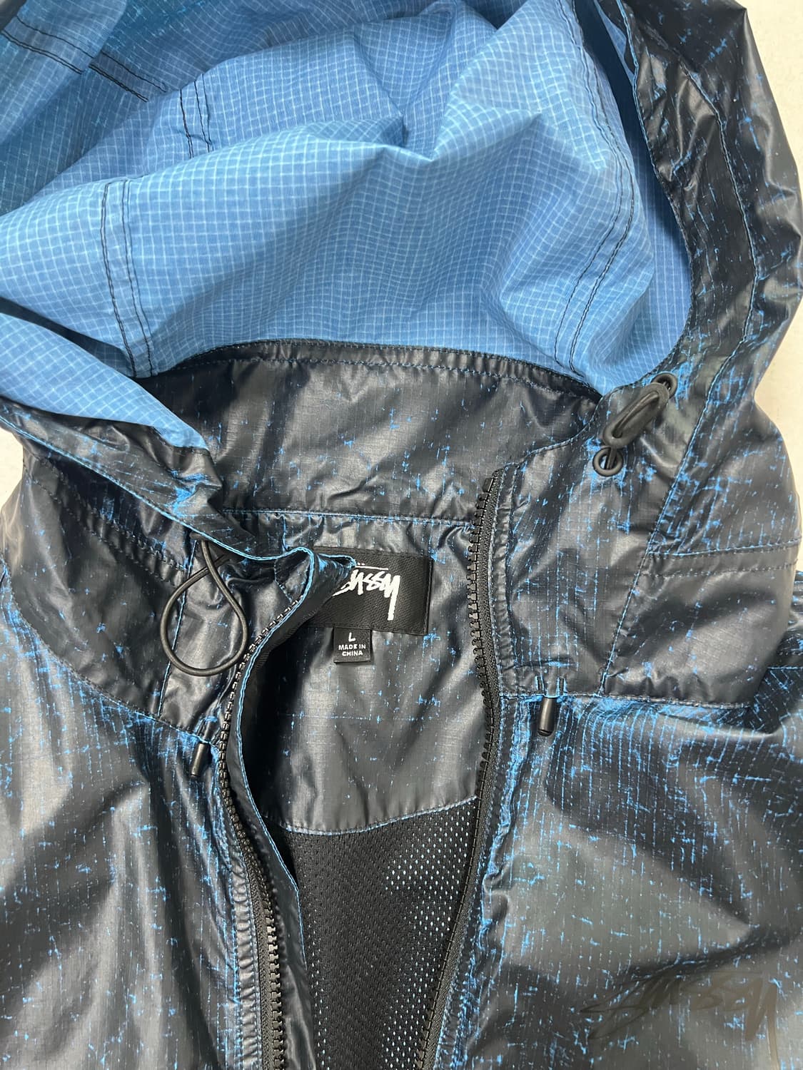 스투시 비치쉘 크랙드 립스타 윈드브레이커 바람막이 L 상품이미지6