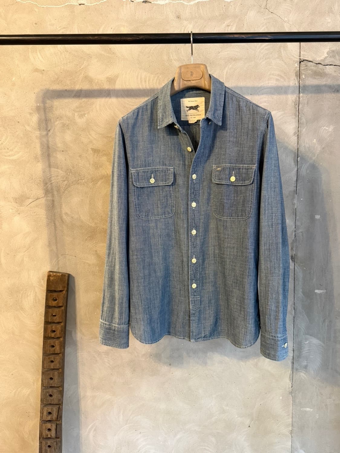 오베이 프로파간다 샴브레이 셔츠 슬림100 상품이미지1