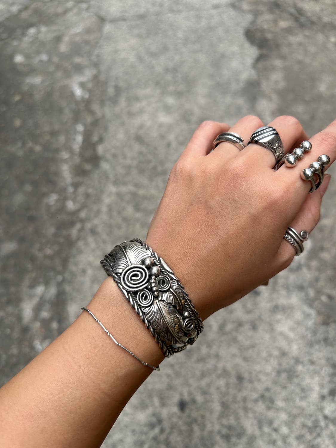 Wind Tribe Sterling Bracelet Bangle 상품이미지6