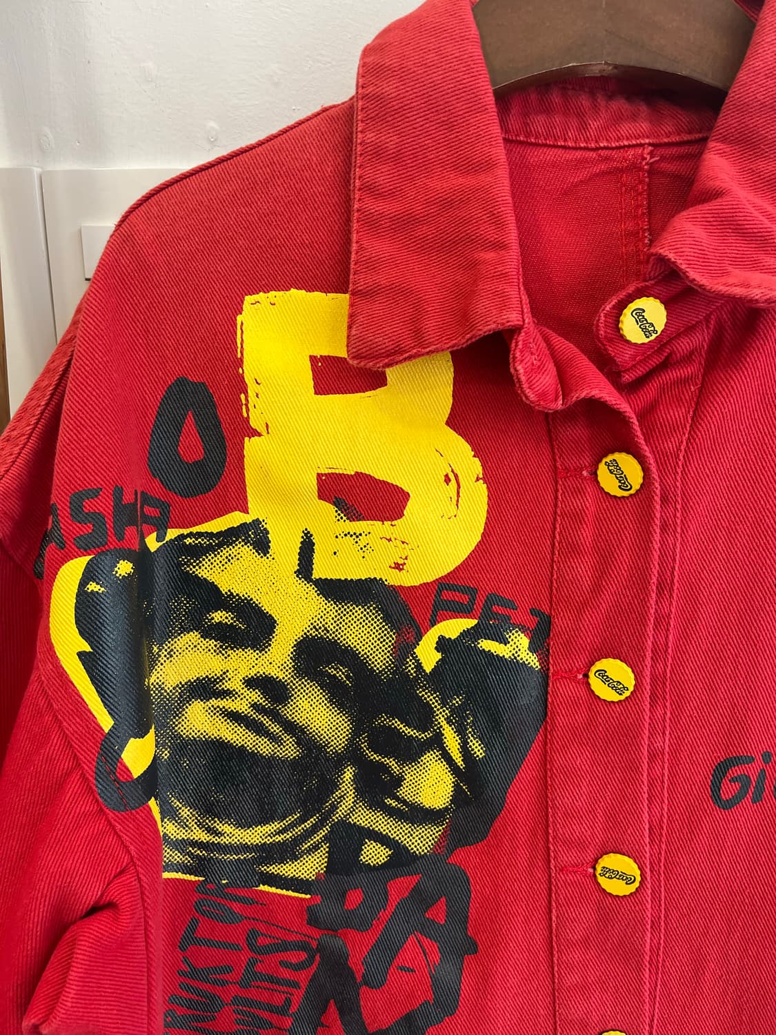 레드 아트 그래피티 데님 미니원피스 상품이미지3