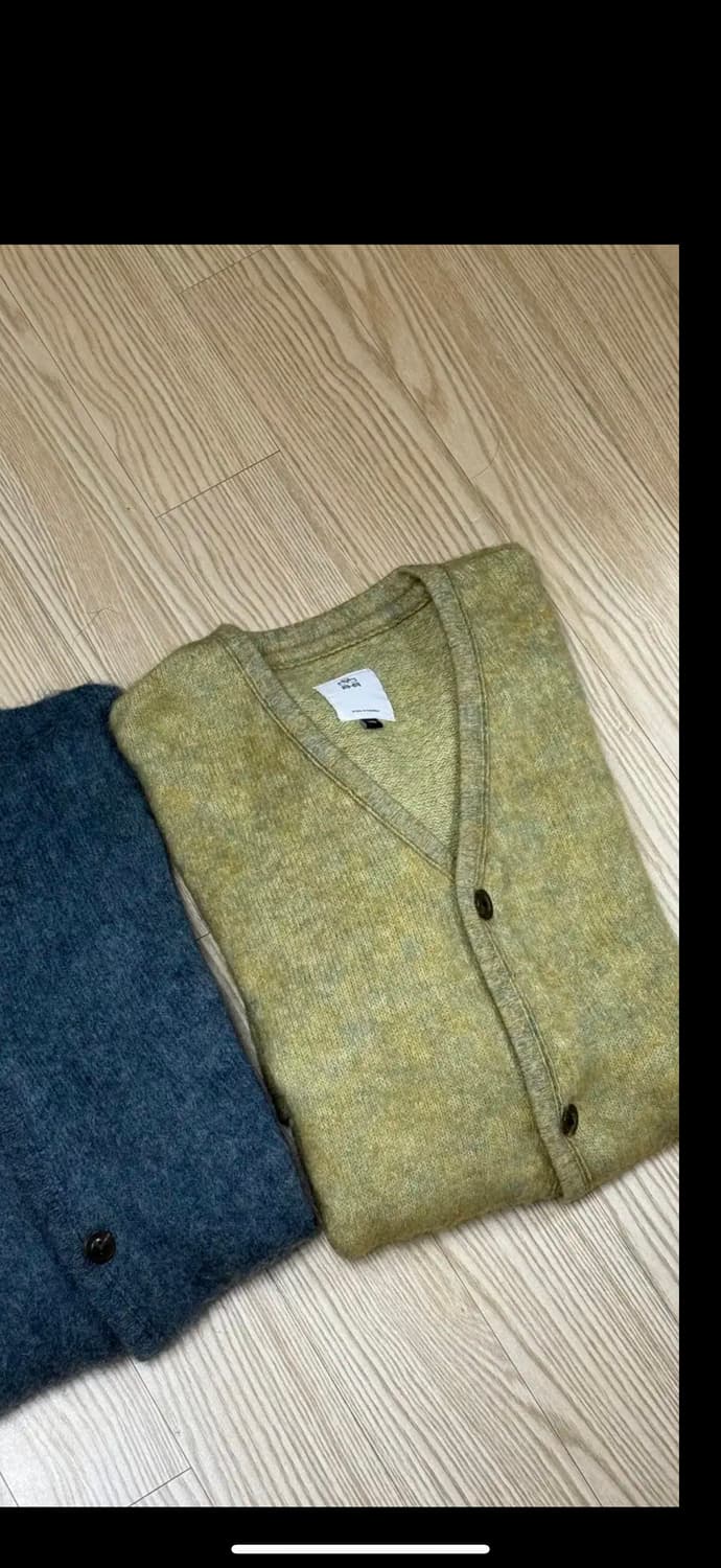 폴리테루 모헤어 가디건 옐로우 4 상품이미지1