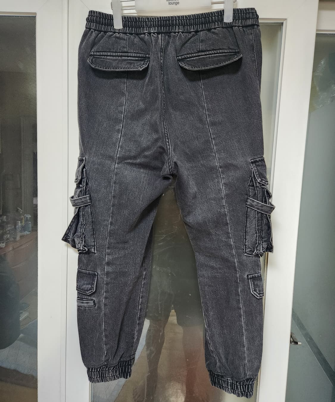 준지 멀티 카고 흑청 데님 조거 팬츠 48 상품이미지2