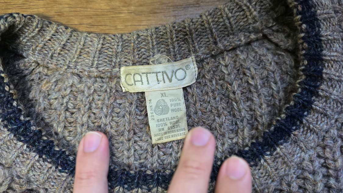 빈티지 셔틀랜드 울 남성 니트 XL 상품이미지4