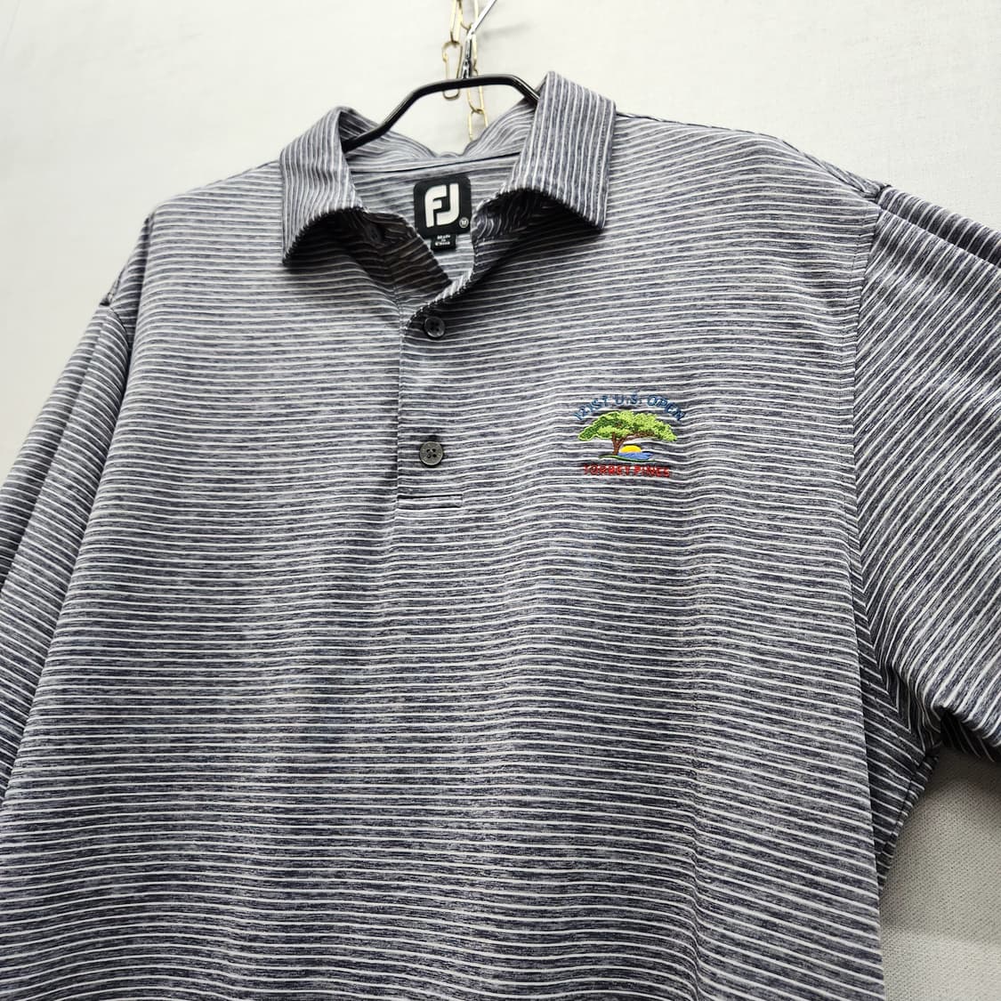 풋조이 스트라이프 한정판 기능티 반팔카라 M(XL) 상품이미지3