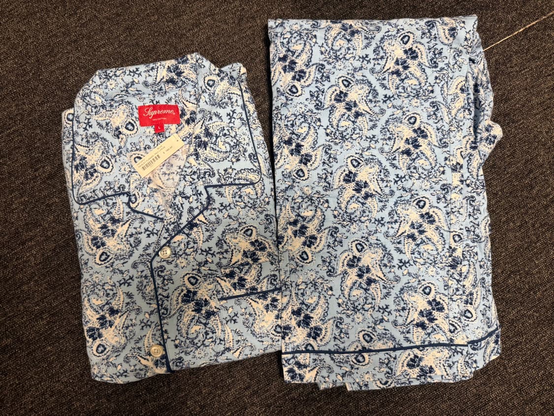 [L] 슈프림 페이즐리 플란넬 파자마 블루 상품이미지4