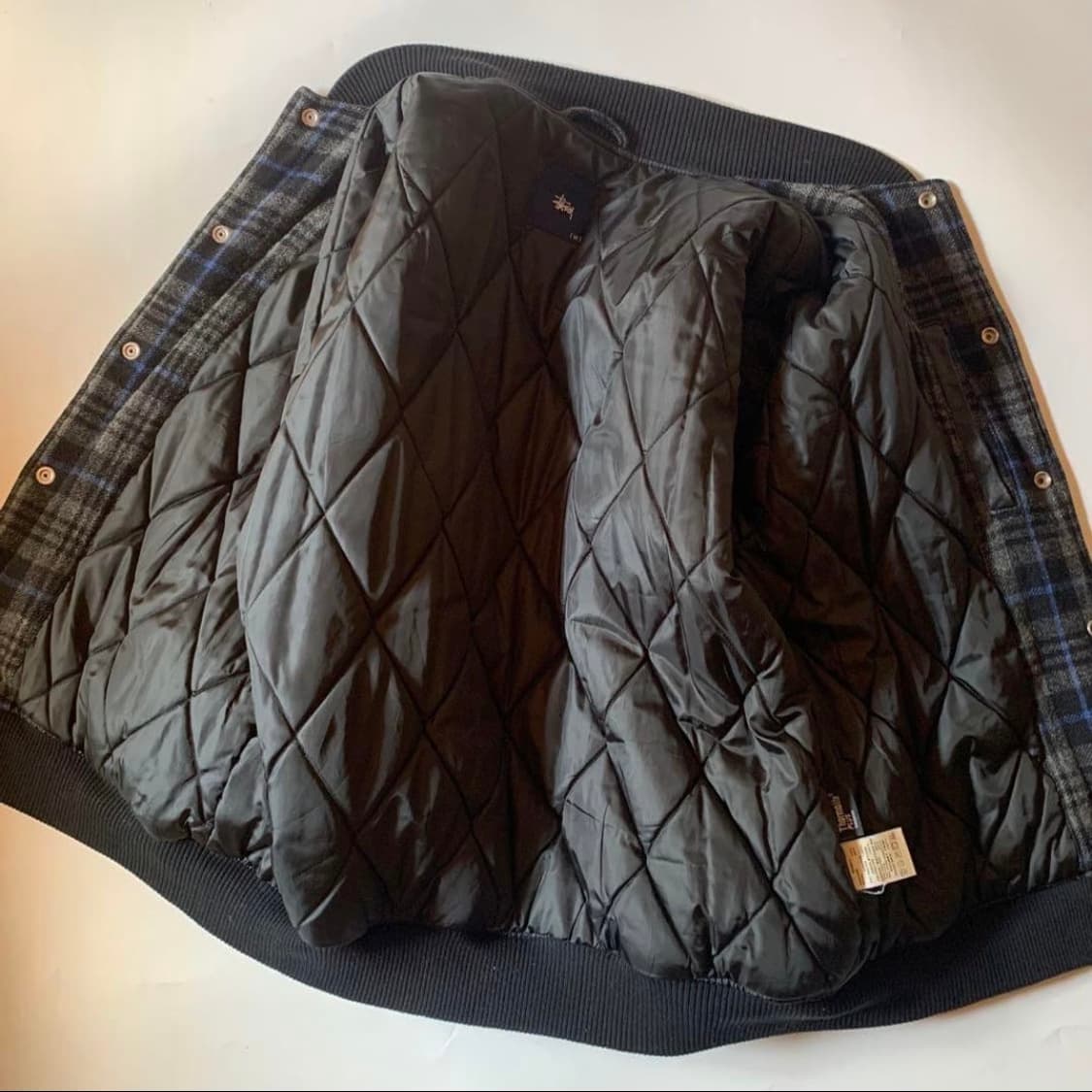 00s 올드 스투시 울 체크 자켓 M 상품이미지3