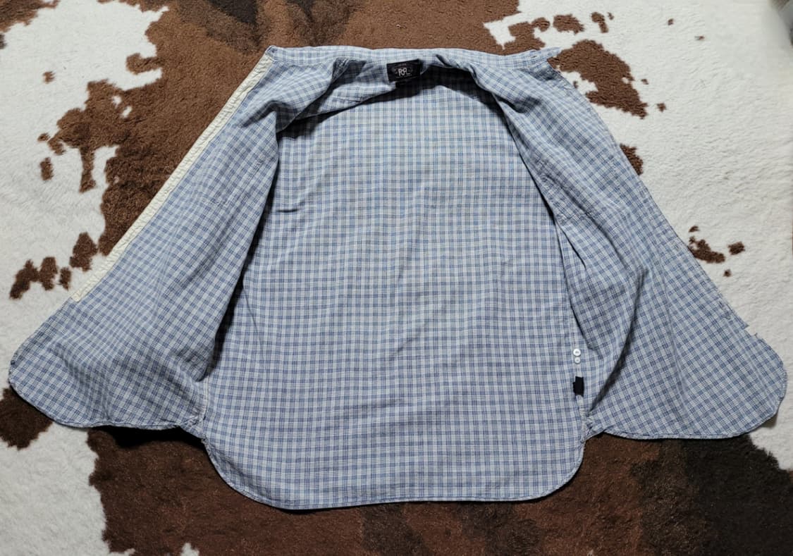 RRL 연블루 체크 남방 (XL) 상품이미지3