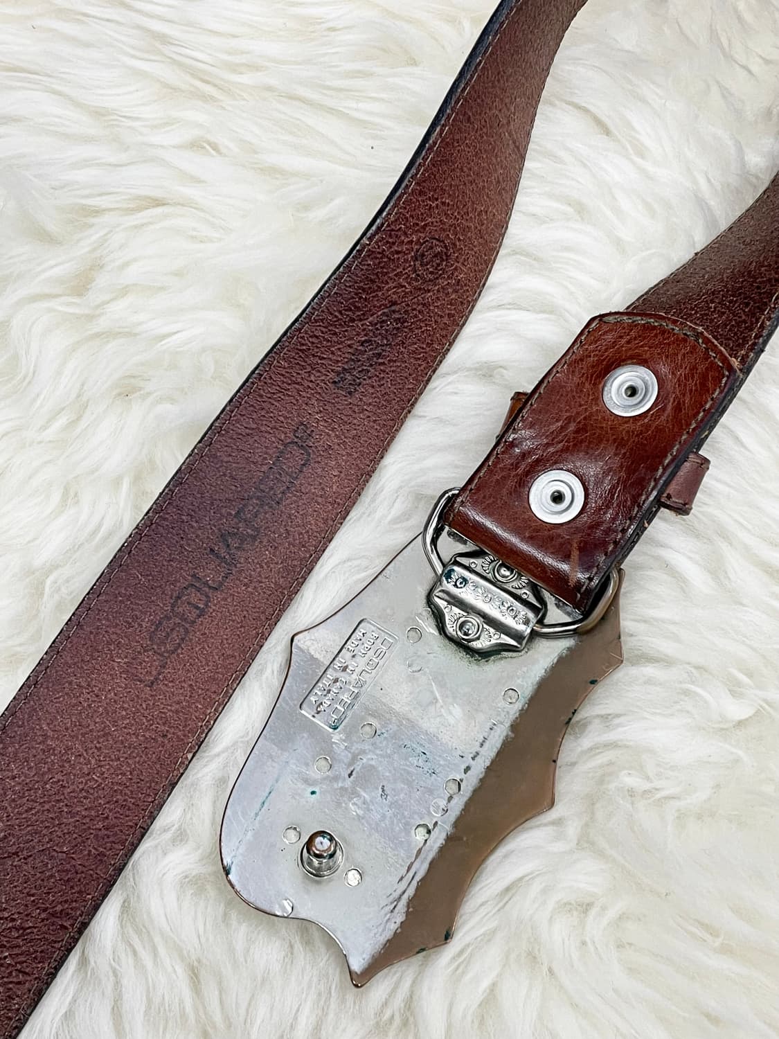 디스퀘어드 리얼레더 로고 버클 벨트 상품이미지2