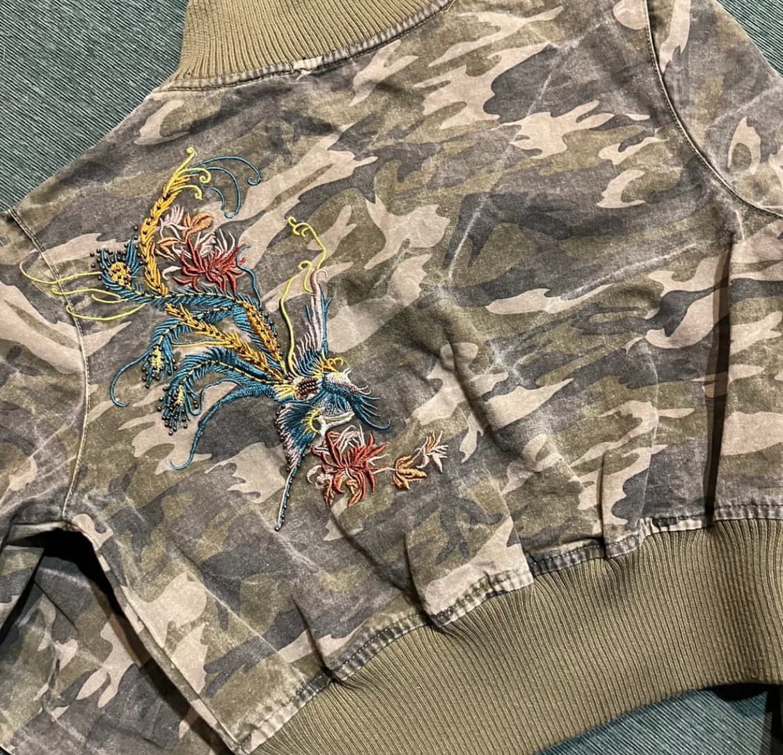 본더치 카모 집업 자켓 자수 포인트 상품이미지5